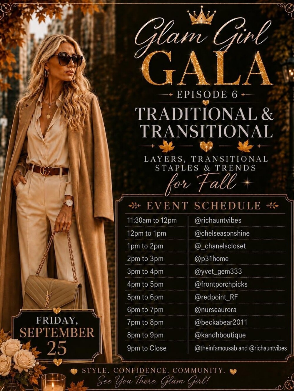 Glam Girl Gala ✨️ Traditional & Transitional